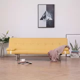  Kauč na razvlačenje od poliestera s 2 jastuka žuti