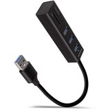 Axagon USB HUB HMA-CR3A 3x USB-A + SD/microSD, 20cm | shoptok.hr