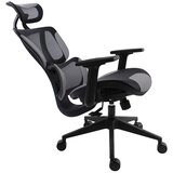BIT FORCE ROYAL LM-2D uredska stolica, PU koža, 2D naslon za ruke, nosivost 140kg, crno/siva | shoptok.hr