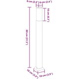  Stupić za svjetlo 80 cm od nehrđajućeg čelika IP44 | shoptok.hr
