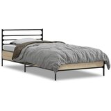  Okvir za krevet boja hrasta 100x200cm konstruirano drvo i metal Smeđa 100 x 200 cm | shoptok.hr