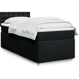 Box spring krevet s madracem crni 90x190 cm od tkanine Slike