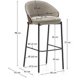 Kave Home Smeđa/bež barska stolica (visine sjedala 77 cm) Eamy – | shoptok.hr