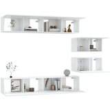  6-dijelni set TV ormarića bijeli od konstruiranog drva | shoptok.hr
