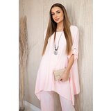 Kesi Włoski Set of blouse + pants with pendant light powder pink Cijene