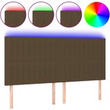  The Living Store LED posteljno vzglavje temno rjavo 180x5x118/128 cm blago - LED Vzglavje, (21453840) | Shoptok.si