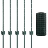 vidaXL ograda s 5 U postova Zelena 0.6x10 m Čelik | shoptok.hr