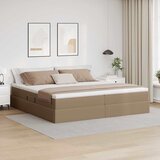  Krevet s madracem i skladištem Boja cappuccina 200 x 200 cm | shoptok.hr