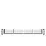  Ograda za pse s 12 panela crna 100 x 50 cm čelik obložen prahom | shoptok.hr