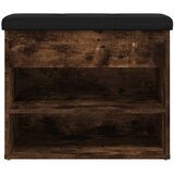  Klupa za cipele boja dimljenog hrasta 62x32x50 cm drvena | shoptok.hr