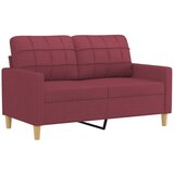  2-dijelni set sofa s jastucima crvena boja vina od tkanine | shoptok.hr