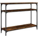 Maison Chic konzolna miza - miza ob steni dimljen hrast 100x29x75 cm inženirski les, (21786539) | Shoptok.si