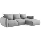 Makamii Svijetlo siva sklopiva kutna garnitura (s desnim kutom/s ležaljkom) Leila – | shoptok.hr