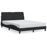 Maison Chic Posteljni okvir - Dvoposteljna postelja - Zakonska postelja brez vzmetnice črn 140x200 cm žamet-J11783, (21775436) | Shoptok.si