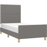  Okvir za krevet s uzglavljem tamnosivi 80x200 cm od tkanine | shoptok.hr