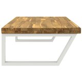  Polica za Lavabo - Umivaonik s prirodnim rubom montirana na zid Bijela - Bjeljenje 90 x 50 x 24 cm Četvrtasto | shoptok.hr