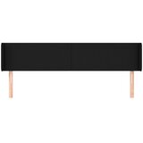  Uzglavlje s ušima crno 203x16x78/88 cm od tkanine | shoptok.hr