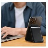 Satechi black vegan-leather magnetic novčanik i držač za telefon | ePonuda.com