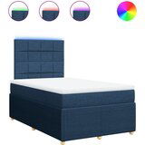Maison Chic Box spring postelja - Vzmetna postelja z vzmetnico moder 120x200 cm blago SL23475, (21880299) | Shoptok.si