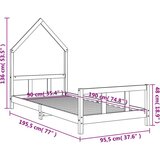  Otroški posteljni okvir 90x190 cm trdna borovina, (20916851) | Shoptok.si