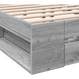  Posteljni okvir s predali siva sonoma 135x190cm inženirski les | Shoptok.si