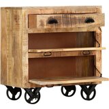  Stranska omarica s kolesi 70x40x75 cm trden mangov les | Shoptok.si