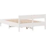 vidaXL Okvir kreveta bez madraca bijeli 140x200 cm od masivne borovine | shoptok.hr