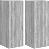 TV zidni ormar Zidne 2 pcs Siva Sonoma 30 x 31 x 80 cm | shoptok.hr