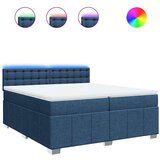 Maison Chic Box spring postelja - Vzmetna postelja z vzmetnico modra 200x200 cm blago SL23989, (21879703) | Shoptok.si