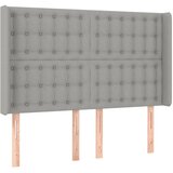 Maison Chic vzglavna omarica - nočna omarica - posteljna omarica z ušesi svetlo sivo 147x16x118/128 cm blago, (21712438) Cene