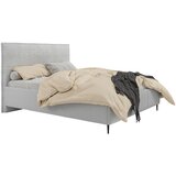 MID.YOU OBLAZINJENA POSTELJA 140 cm x 200 cm , les, tekstil, leseni material svetlo siva | Shoptok.si