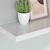  Plutajuća zidna polica bijela 80 x 23,5 x 3,8 cm MDF | shoptok.hr
