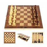  3v1 lesena šahovnica in dama 34×34cm XL | Shoptok.si