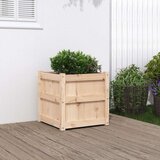 vidaXL Vrtno cvetlično korito 50x50x50 cm trdna borovina | Shoptok.si