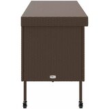  Vrtna kutija za pohranu s kotačima smeđa 160x55x75 cm poliratan | shoptok.hr