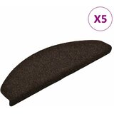  Prostirke za stepenice, samoljepljive, 5 kom, 65x21x4 cm, tamnosmeđe, poluokrugle, velike | shoptok.hr