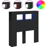  The Living Store LED posteljno vzglavje črno 100x18,5x103,5 cm inženirski les - LED Posteljno Vzglavje, (21442571) | Shoptok.si