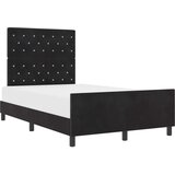  Krevet s opruga kutije s uzglavljem Crna 120 x 200 cm Baršun | shoptok.hr