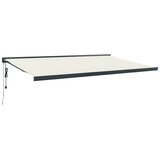 Tenda na uvlačenje krem 5 x 3 m od tkanine i aluminija Slike