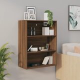 The Living Store Viseča stenska omarica rjavi hrast 69,5x32,5x90 cm - Viseča Stenska Omarica, (21435916) Cene