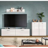 Livetastic Dnevni Regal Ice, Bela Visok Sijaj, 3-Delni | Shoptok.si