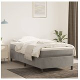  Box spring postelja z vzmetnico svetlo siva 80x200 cm žamet | Shoptok.si