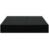  Plutajuće zidne police 2 kom sjajne crne 23 x 23,5 x 3,8 cm MDF | Eponuda.com