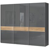 Jela Jagodina jela klizni plakar PK281/ON - kolekcija onyx - antracit hg lak/pacifik orah lak - 272x224x61 cm Cene