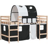  The Living Store Otroški pograd s tunelom bel in črn 90x200 cm trdna borovina - Otroški Pograd, (21453946) | Shoptok.si