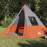 Tipi šator s krovom Siva i narančasta 383 x 338 x 217 cm taft | Eponuda.com