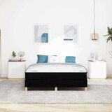 Box spring krevet Crna i smeđa 140 x 190 cm | shoptok.hr