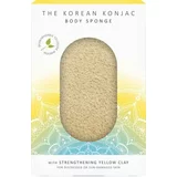 The Konjac Sponge Company mandala konjac body sponge yellow clay