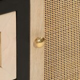  Komoda crna 55 x 30 x 76 cm od masivnog drva manga i željeza | Eponuda.com