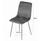  Stolica LAVA od crnog baršuna s drvenim nogama x 4 | shoptok.hr